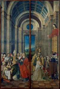 Ludovico (Alvise) de Donati - Mary Magdalene, Martha, Lazarus and Maximinus Worshipped by the Prince and Princess of Provence and ... - Google Art Project