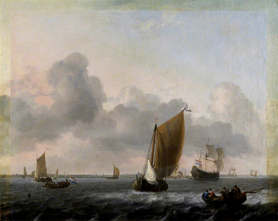 Ludolf Backhuysen I (1630-1708) - Marine, Choppy Sea - 486265 - National Trust