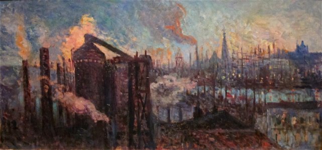 Maximilien Luce - 'Grand Ville Industrielle', oil on masomite, 1899, HAA