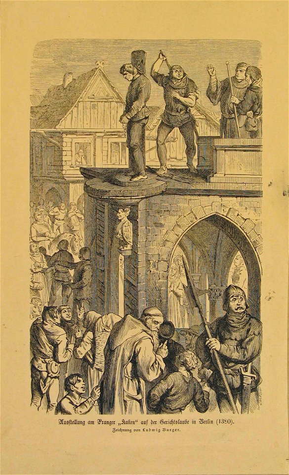 Ludwig Burger-Pranger auf der Gerichtslaube Berlin