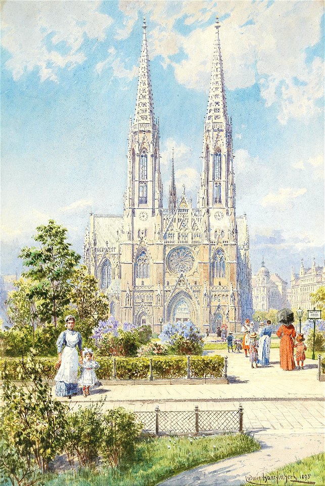 Ludwig Hans Fischer - A sunny day near Votivkirche