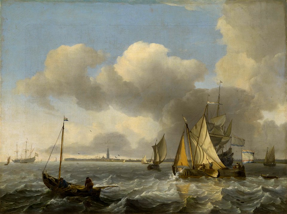 Ludolf Bakhuisen (Emden 1631-Amsterdam 1708) - Vessels in a Breeze off Enkhuizen on the Zuider Zee - RCIN 405212 - Royal Collection