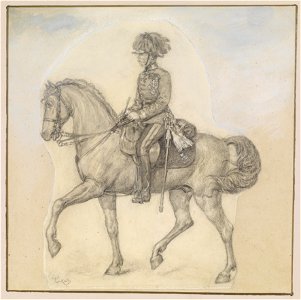 Ludwig Koch Der alte Kaiser Franz Joseph zu Pferde