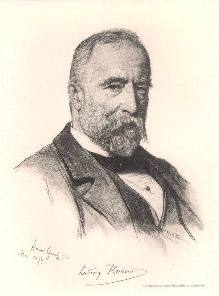 Ludwig Knaus 1894, gezeichnet von Ismael Gentz 