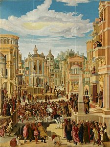 Ludwig Refinger - Historienzyklus, Marcus Curtius opfert sich für das römische Volk - 687 - Bavarian State Painting Collections
