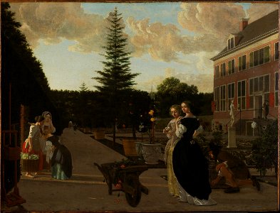 Ludolf de Jongh - Scene in a Formal Garden - L.1991.1.3 - Princeton University Art Museum