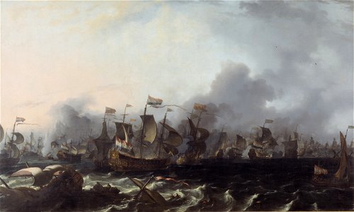 Ludolf Bakhuizen - The Four Day's Battle, 11-14 June 1666 - KMSsp543 - Statens Museum for Kunst