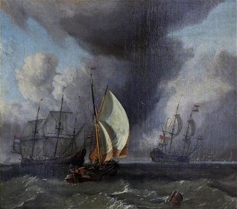 Ludolf Backhuysen I (1630-1708) - Dutch Shipping in Choppy Seas - 1401164 - National Trust