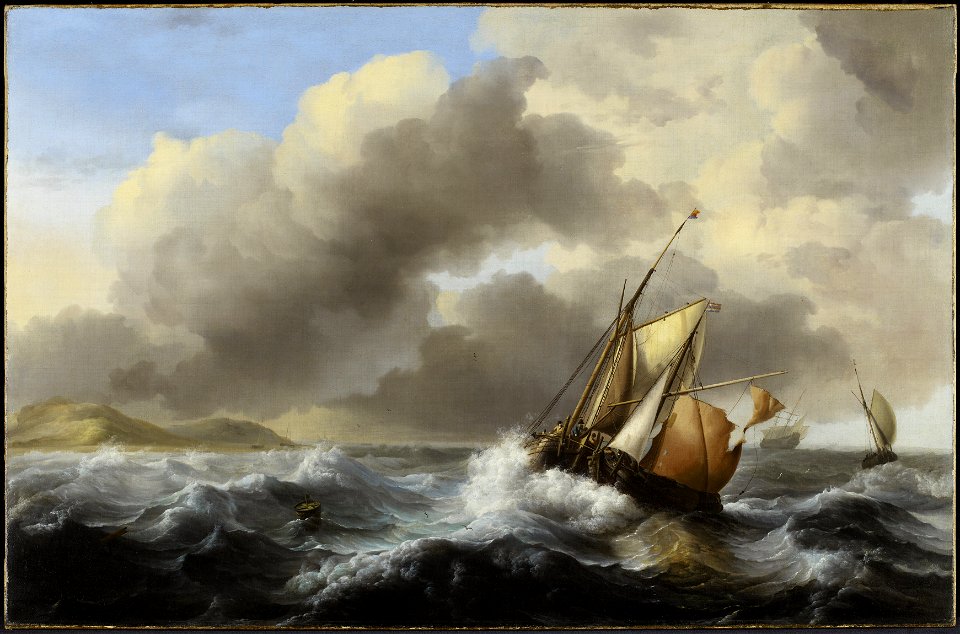 Ludolph Backhuysen - Fishing Vessels Offshore in a Heavy Sea - 82.84 - Minneapolis Institute of Arts
