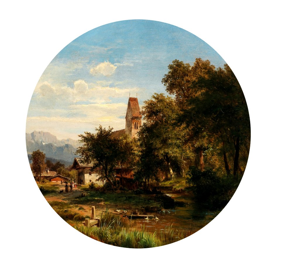 Ludwig Halauska Motiv aus dem Unterinntal