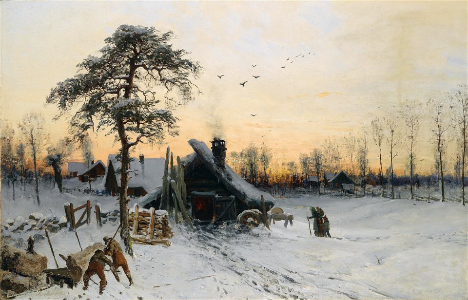 Ludwig Munthe Winterlandschaft im Abendlicht