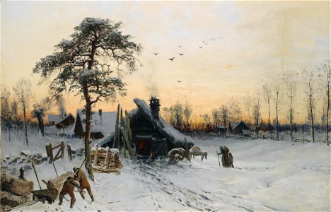 Ludwig Munthe Winterlandschaft im Abendlicht