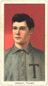 Lucky Wright, Toledo Team, baseball card portrait LCCN2008677036