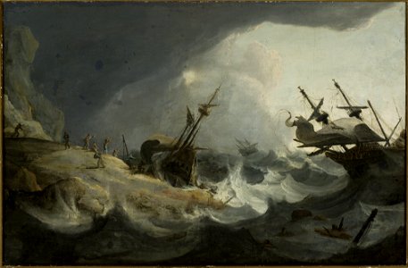 Ludolf Bakhuizen - Shipwreck during the storm on 1–3 March 1694 - M.Ob.1488 - National Museum in Warsaw