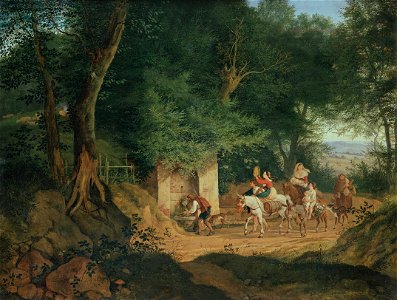 Ludwig Richter - Waldbrunnen bei Ariccia - Google Art Project