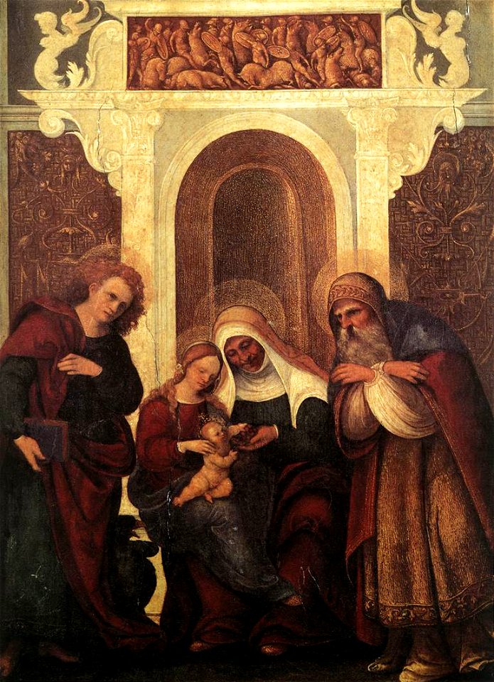 Ludovico Mazzolino - Madonna and Child with Saints - WGA14717