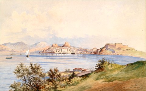 Ludwig Hans Fischer Blick auf die Stadt Corfu