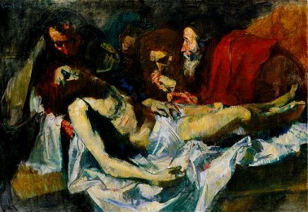 Ludvig Karsten - The Entombment. Copy after Ribera - NG.M.00814 - National Museum of Art, Architecture and Design. Free illustration for personal and commercial use.