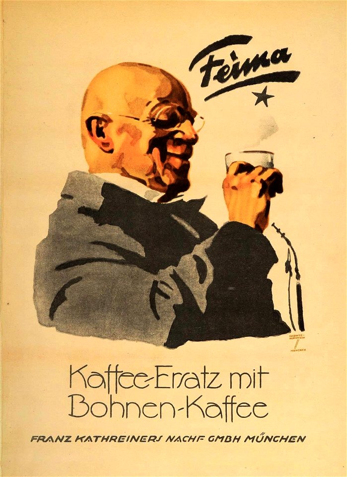 Ludwig Hohlwein - Feima Kaffee-Ersatz mit Bohnenkaffee, 1926