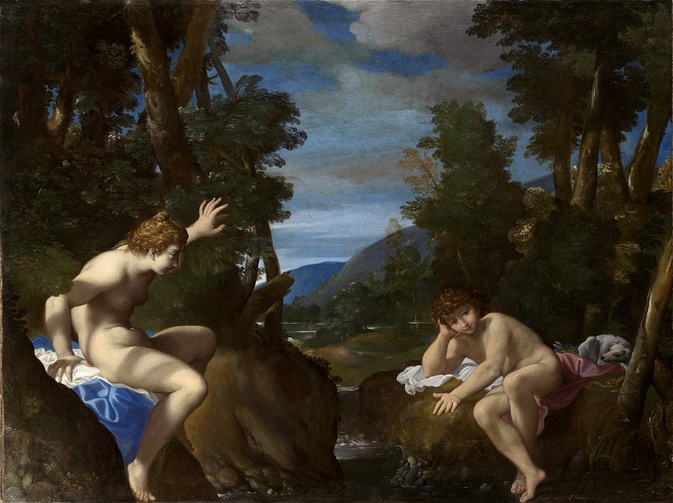 Ludovico Carracci (attribuito) - Salmaci e Ermafrodito