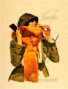 Ludwig Hohlwein - Karnatzki Schokolade, 1926. Free illustration for personal and commercial use.