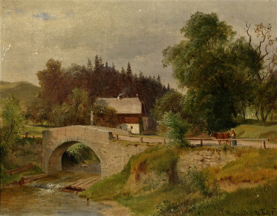 Ludwig Halauska Bauernhaus an der Steinbrück 1875