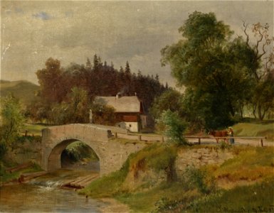 Ludwig Halauska Bauernhaus an der Steinbrück 1875