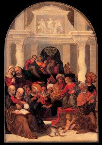 Ludovico Mazzolino's Workshop - Christ among the doctors - Google Art Project