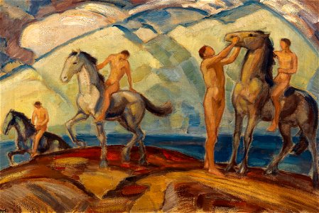 Ludwig von Hofmann Reiter am Bergsee