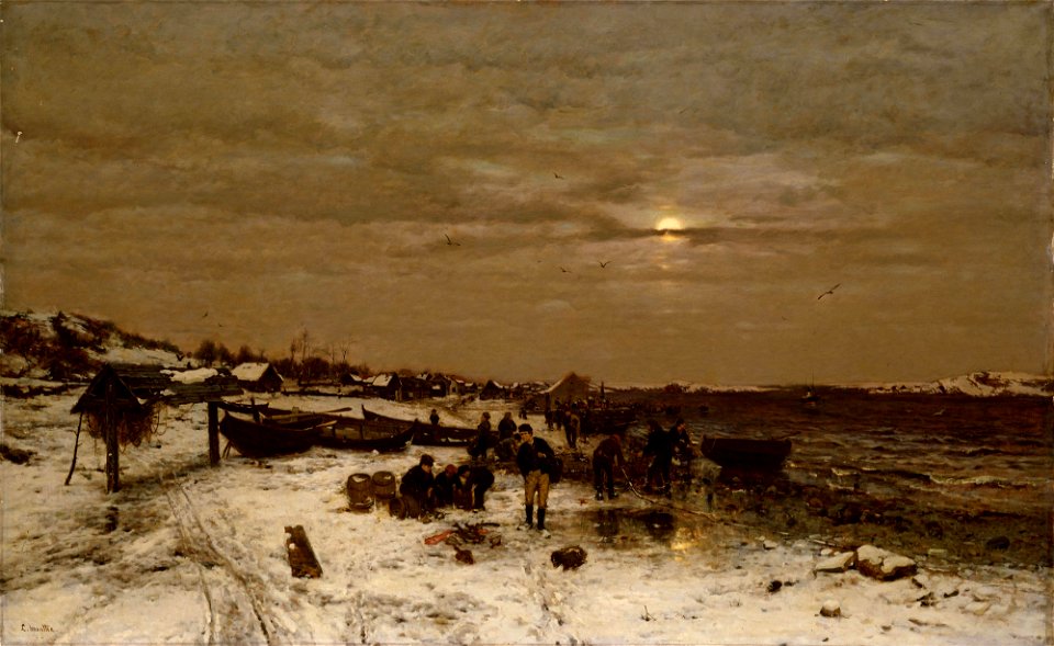 Ludvig Munthe - Fishing Village on the Norwegian Coast - NG.M.00296 - National Museum of Art, Architecture and Design