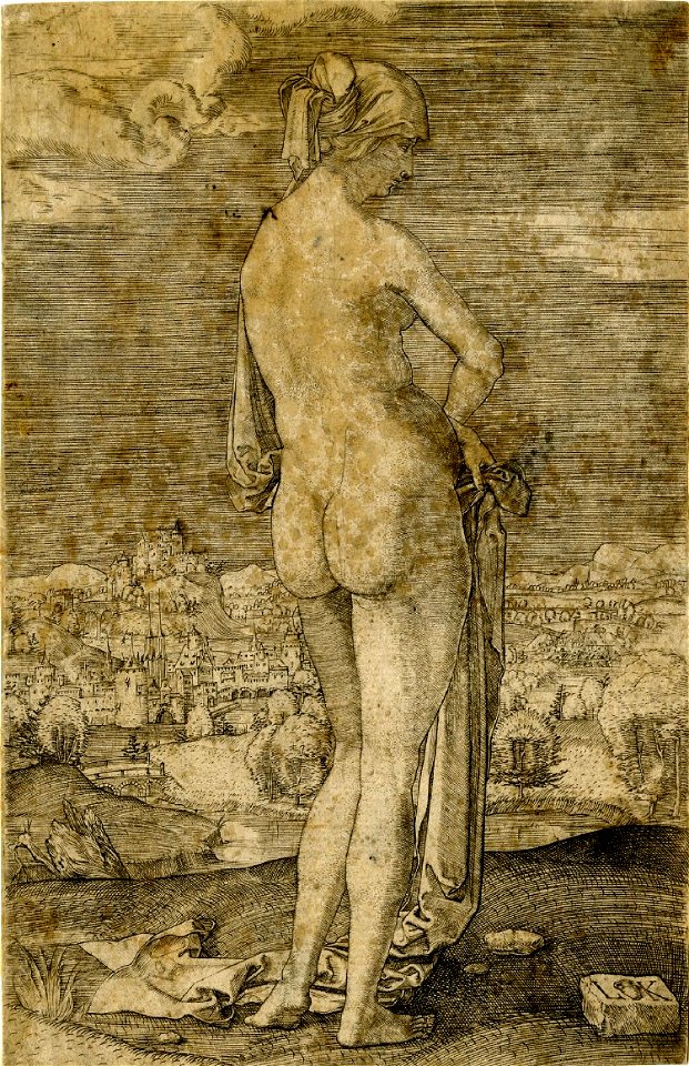 Ludwig Krug, A woman bathing-AN00560558 001 l