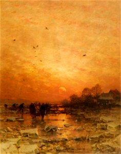 Ludwig Munthe Abendliche Winterlandschaft 1885