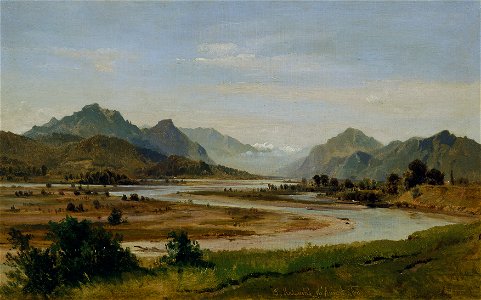 Ludwig Halauska - Alpental mit Flussschlinge - 5398 - Österreichische Galerie Belvedere