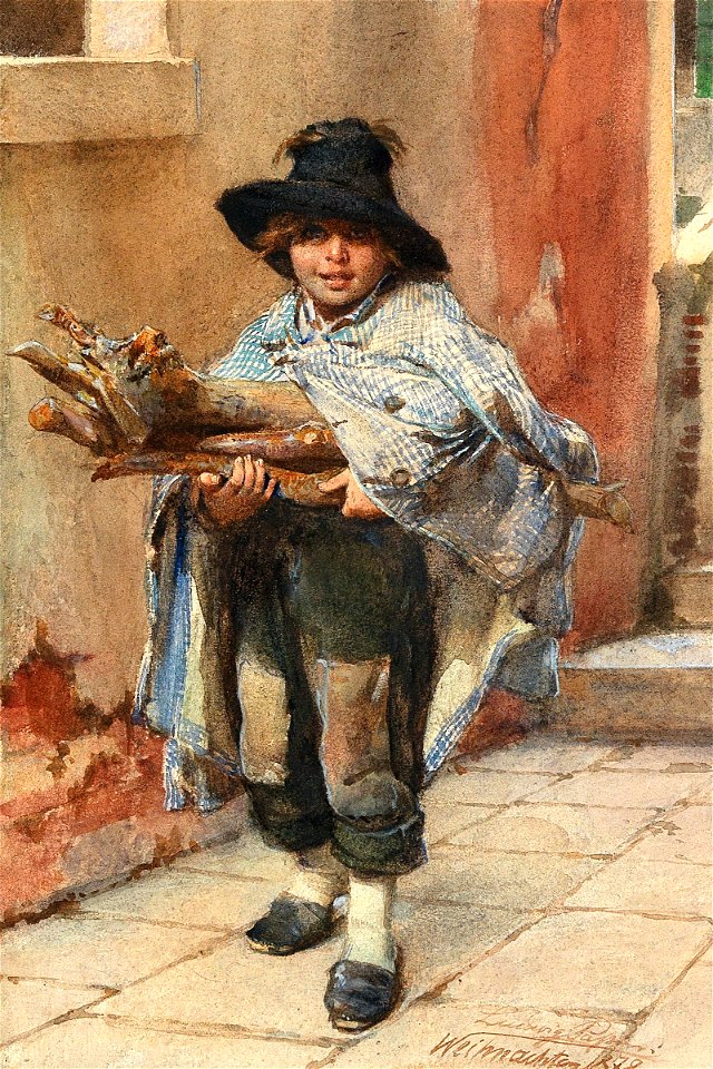Ludwig Passini - Collecting brushwood for Christmas
