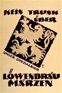 Ludwig Hohlwein - Löwenbräu Märzen, 1926