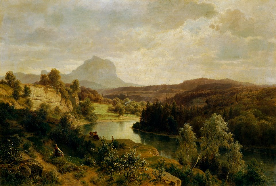 Ludwig Halauska - Die Traun und der Traunstein - 3064 - Kunsthistorisches Museum