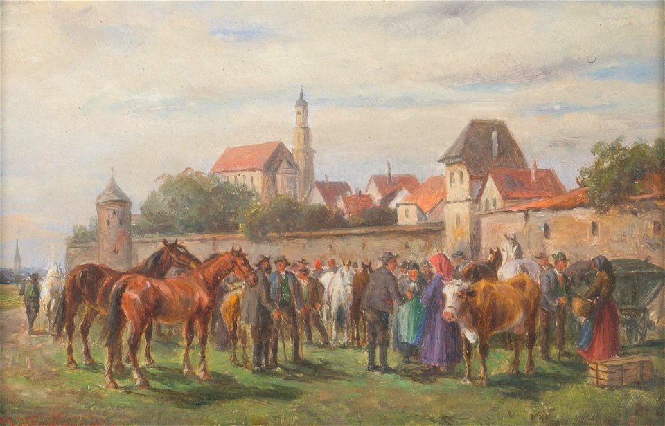 Ludwig Müller-Cornelius Markt vor Donauwörth