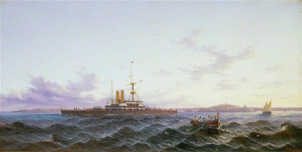 Luigi Maria Galea (1847-1917) - HMS 'Trafalgar' - BHC3672 - Royal Museums Greenwich. Free illustration for personal and commercial use.