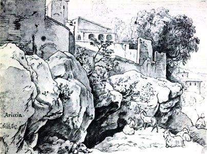 Ludwig Richter Ariccia Zeichnung