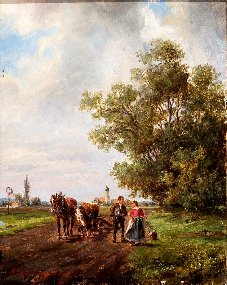 Ludwig Müller-Cornelius Pflügender Bauer