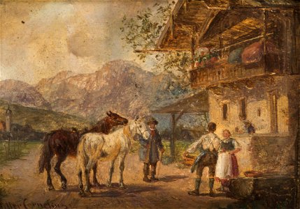 Ludwig Müller-Cornelius - In front of a Farm