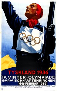 Ludwig Hohlwein - Tyskland 1936. IV. Vinter Olympiade Garmisch-Partenkirchen