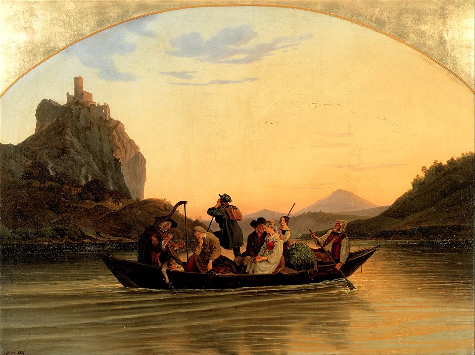 Ludwig Richter - Crossing at Schreckenstein - Google Art Project
