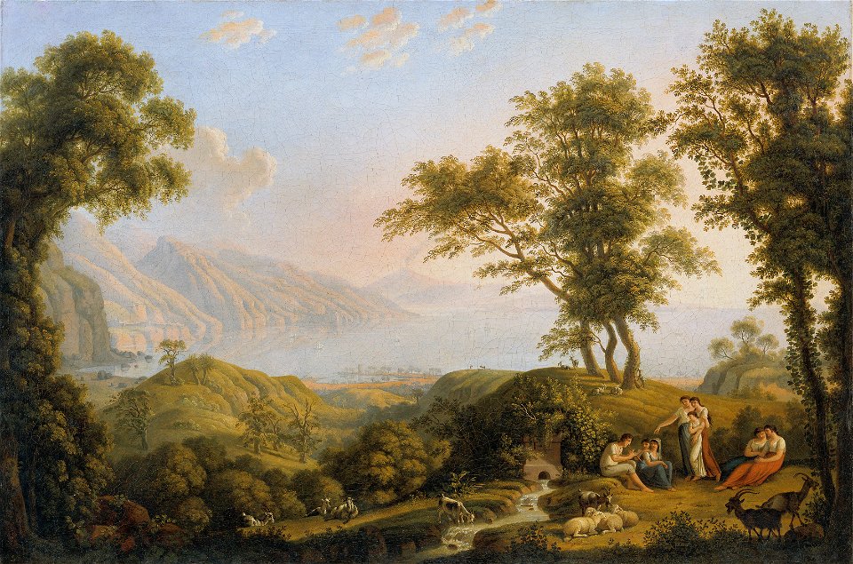 Ludwig Philipp Strack - Südliche Landschaft mit Vesuv - 8065 - Kunsthistorisches Museum