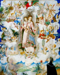 Luis Lagarto - The Virgin of the Rosary with Saint Catherine of Alexandria and Saint Catherine of Sienna - Google Art Project