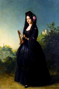 Luisa Fernanda de Borbón, duquesa de Montpensier. Free illustration for personal and commercial use.