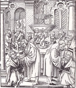 Luther and Hus administering Communion