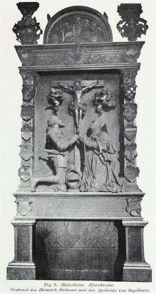 Luthmer I-009-Rüdesheim Pfarrkirche Grabmal des Heinrich Brömser und der Apollonia von Ingelheim