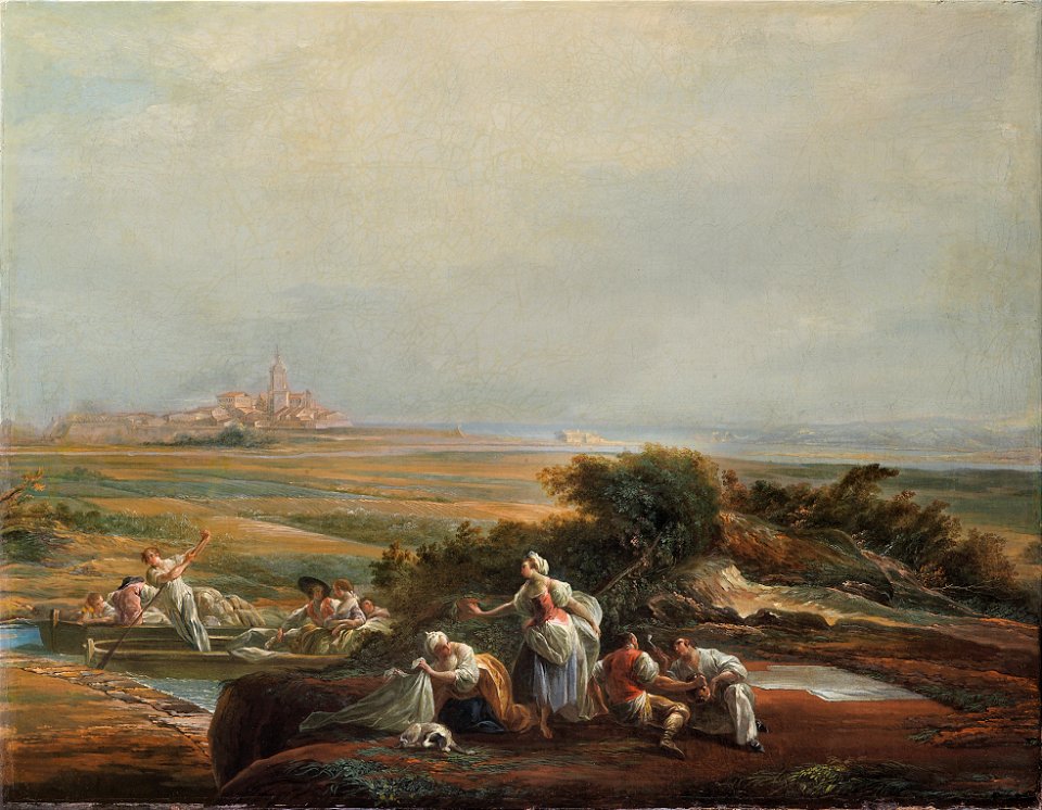 Luis Paret - View of Fuenterrabía (fragment) - Google Art Project