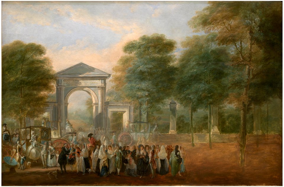 Luis Paret y Alcázar - El Jardín Botánico desde el Paseo del Prado